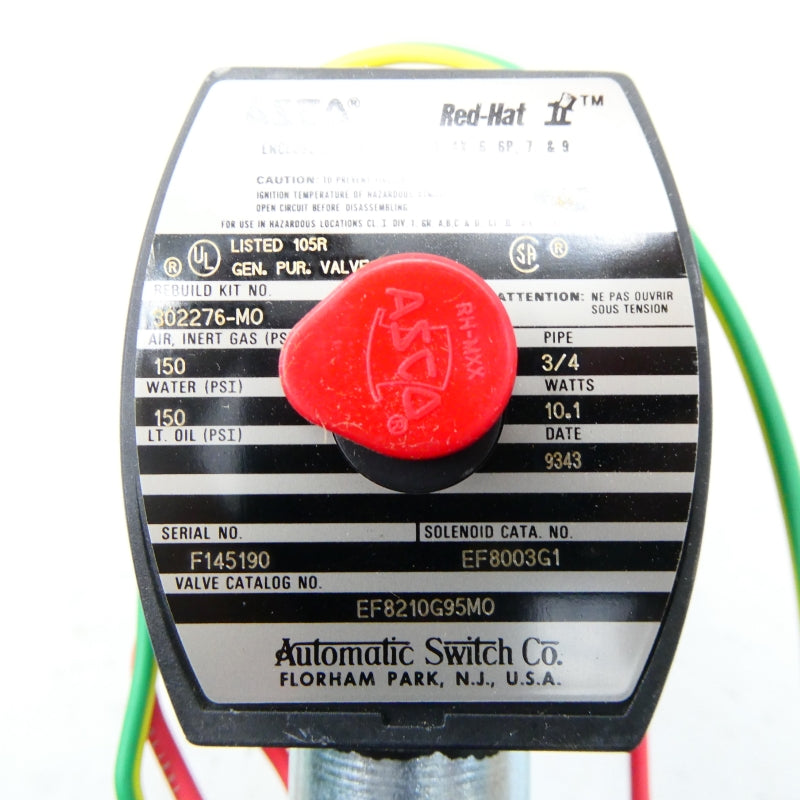 ASCO EF8210G95MO 110/120V 150PSI 3/4" NSMP