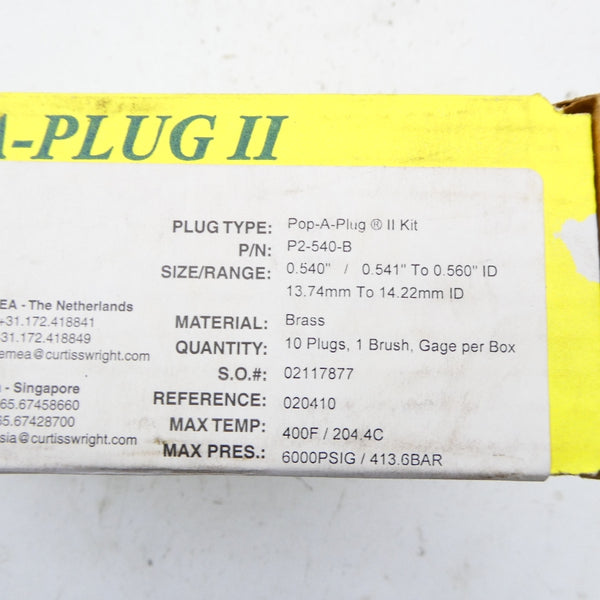 CURTISS WRIGHT P2-540-B 6000PSI (PKG OF 10) NSFS