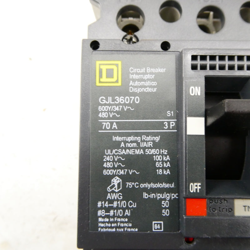 SQUARE D GJL36070 480V 70A NSMP