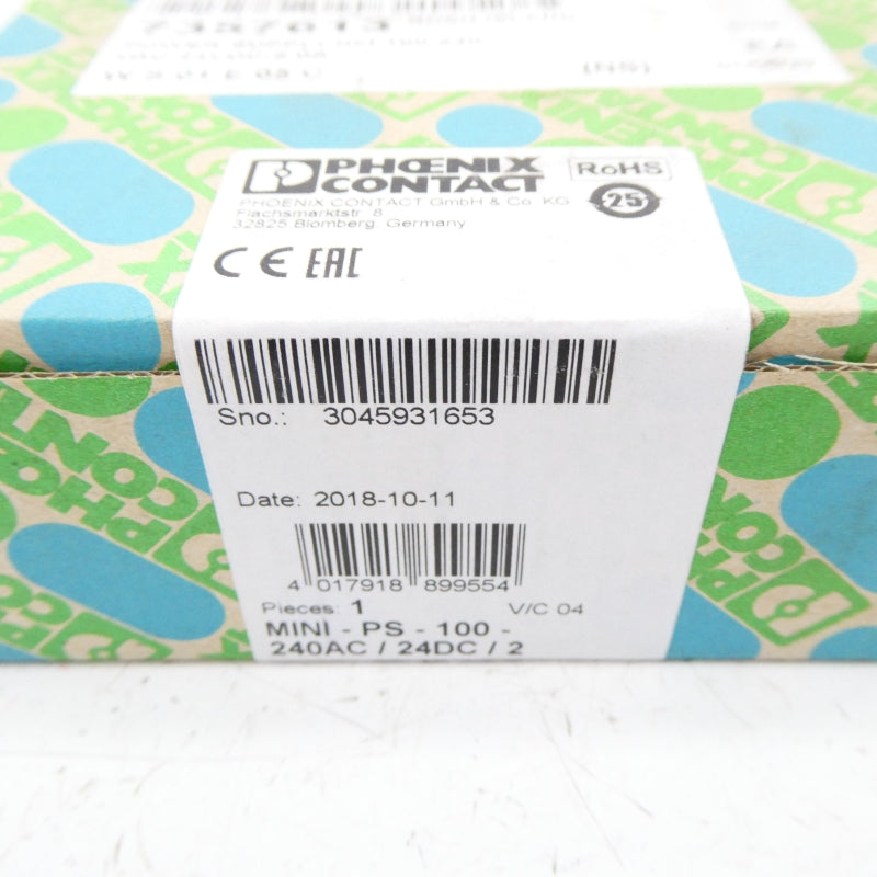 PHOENIX CONTACT MINI-PS-100-240AC/24DC/2 NSFS