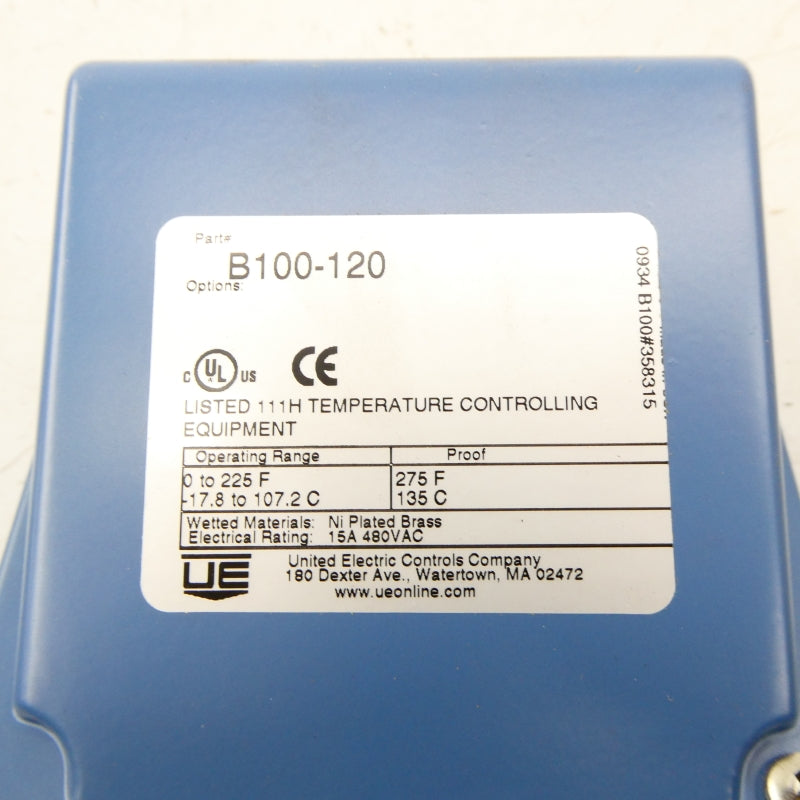 UNITED ELECTRIC B100-120 480VAC 15A NSNP