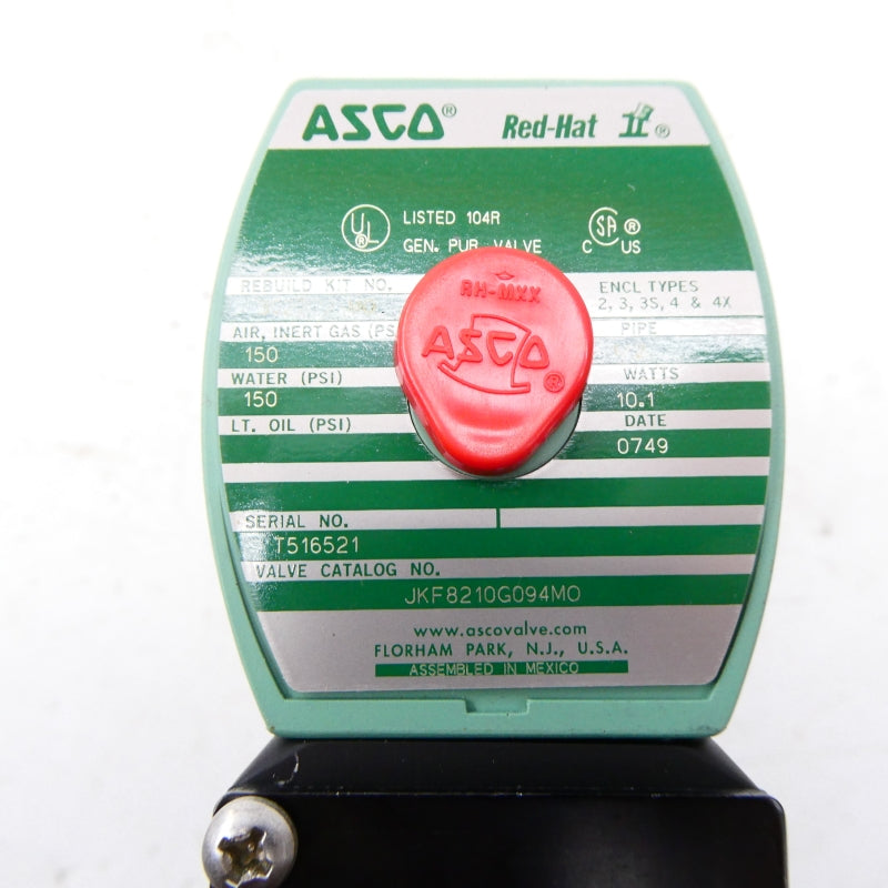 ASCO JKF8210G094MO 110/120V 150PSI 1/2" NSMP