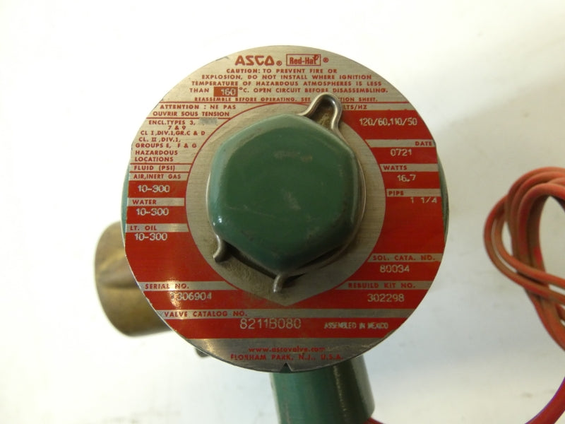 ASCO 8211B080 110/120V 10-300PSI 1-1/4" NSNP