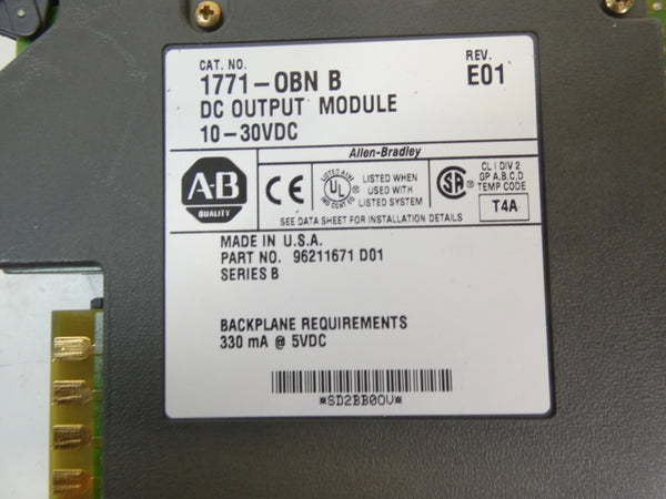 ALLEN BRADLEY 1771-OBN SER. B 10-30VDC REV. E01 NSNP