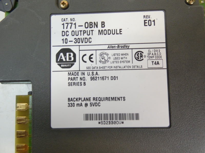 ALLEN BRADLEY 1771-OBN SER. B 10-30VDC REV. E01 NSNP