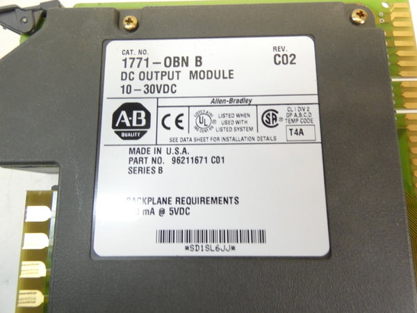 ALLEN BRADLEY 1771-OBN SER. B 10-30VDC REV. C02 NSNP