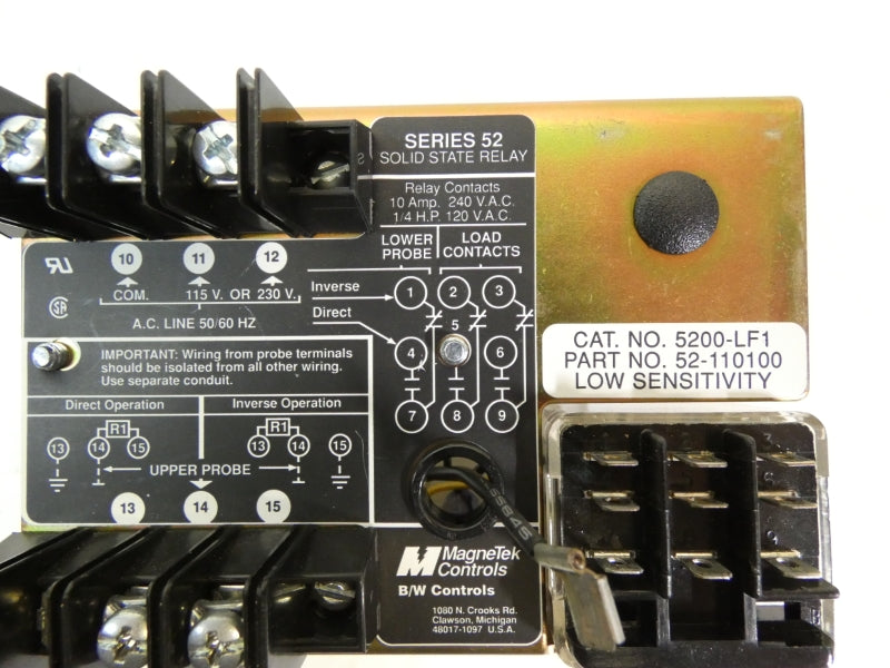 MAGNETEK CONTROLS 5200-LF1 52-110100 240VAC 10A NSNP