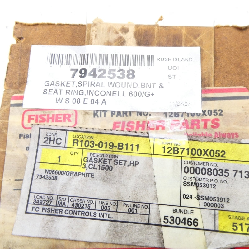 FISHER 12B7100X052 NSFS
