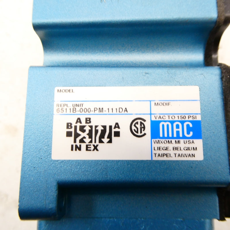 MAC 6511B-000-PM-111DA 110/120V 150PSI NSMP