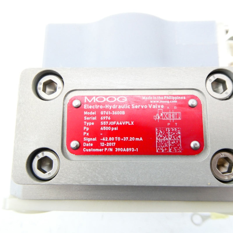 MOOG G761-3600B 4500PSI (AS PICTURED) NSNP
