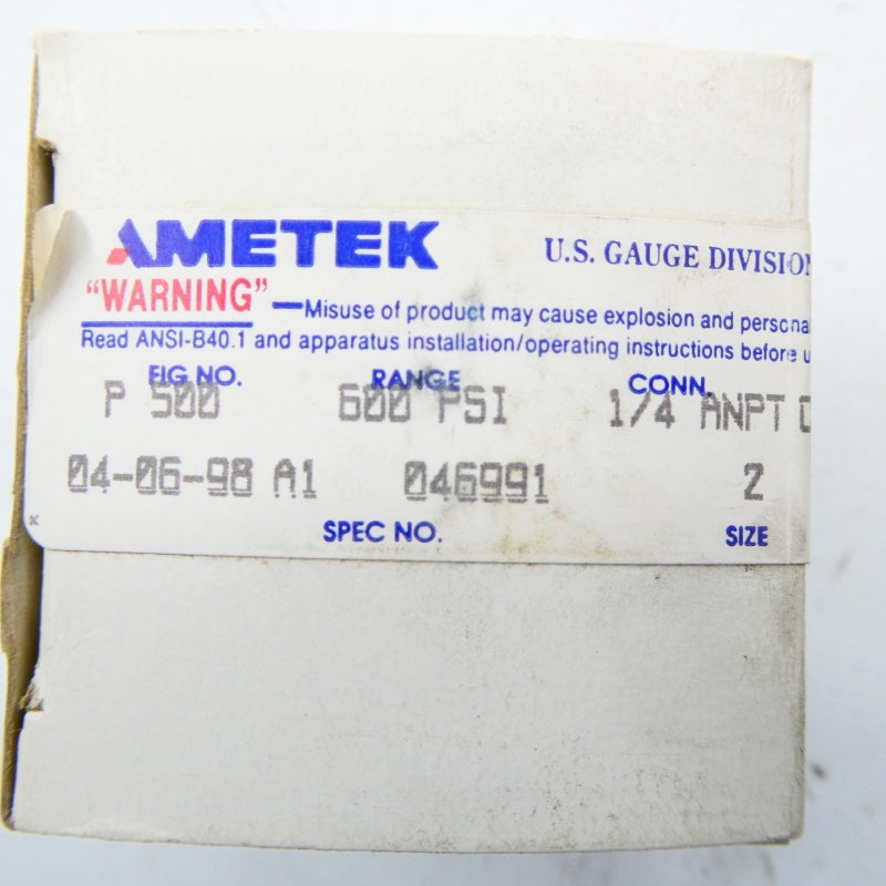 AMETEK P500 046991 600PSI NSMP