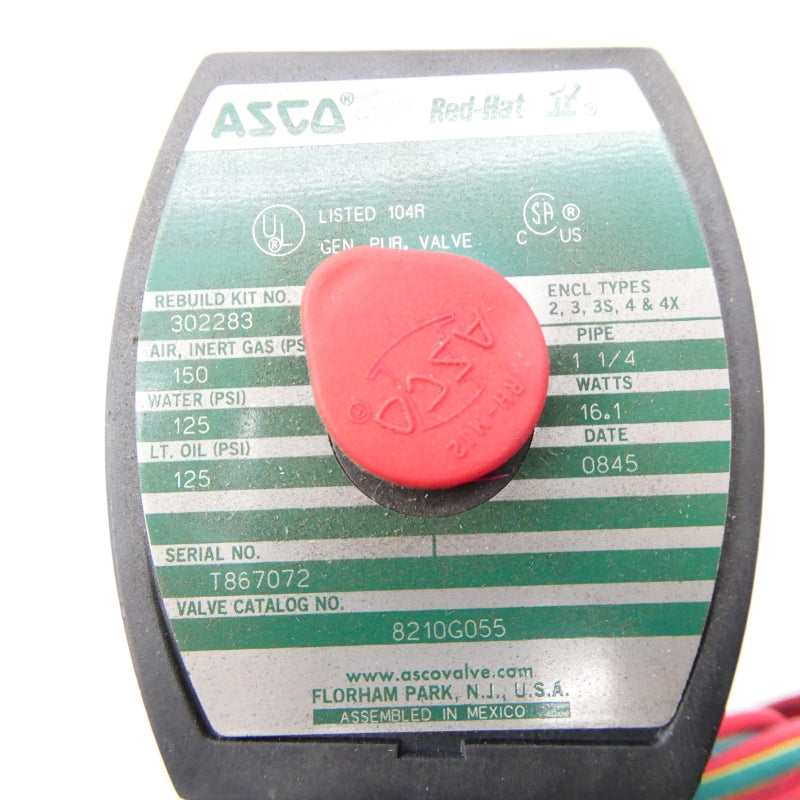 ASCO 8210G055 120V 125-150PSI 1-1/4" NSNP