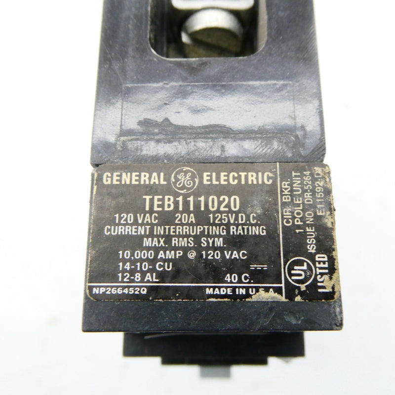 GENERAL ELECTRIC TEB111020 120VAC 20A NSNP