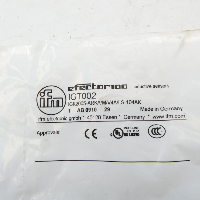 IFM EFECTOR IGT002 IGK2005-ARKA/M/V4A/LS-104AK NSMP