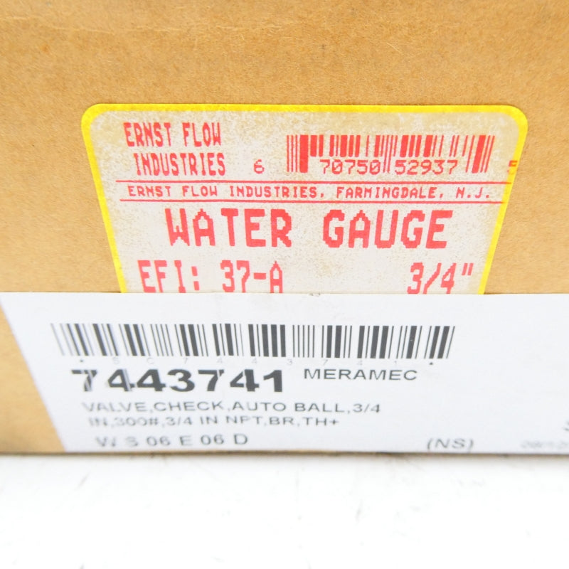 ERNST 37A 3/4" NSFS