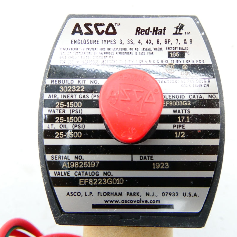 ASCO EF8223G010 110/120V 25-1500PSI 1/2" NSMP