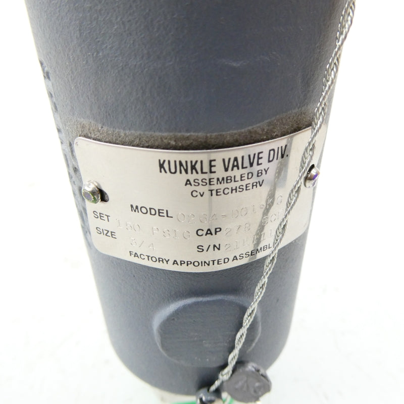 KUNKLE VALVE 0264-D01-KC 150PSI 3/4" NSNP