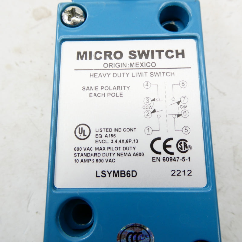 HONEYWELL LSYMB6D 600VAC 10A NSMP
