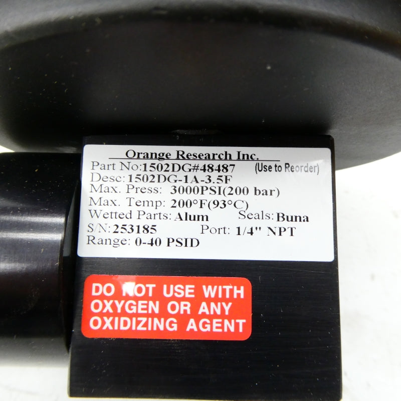 ORANGE RESEARCH 1502DG-1A-3.5F 0-40PSI NSMP