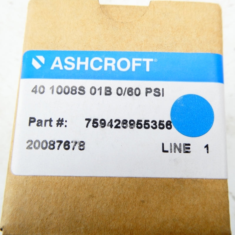 ASHCROFT 759426955356 401008S01B0/60 60PSI NSMP