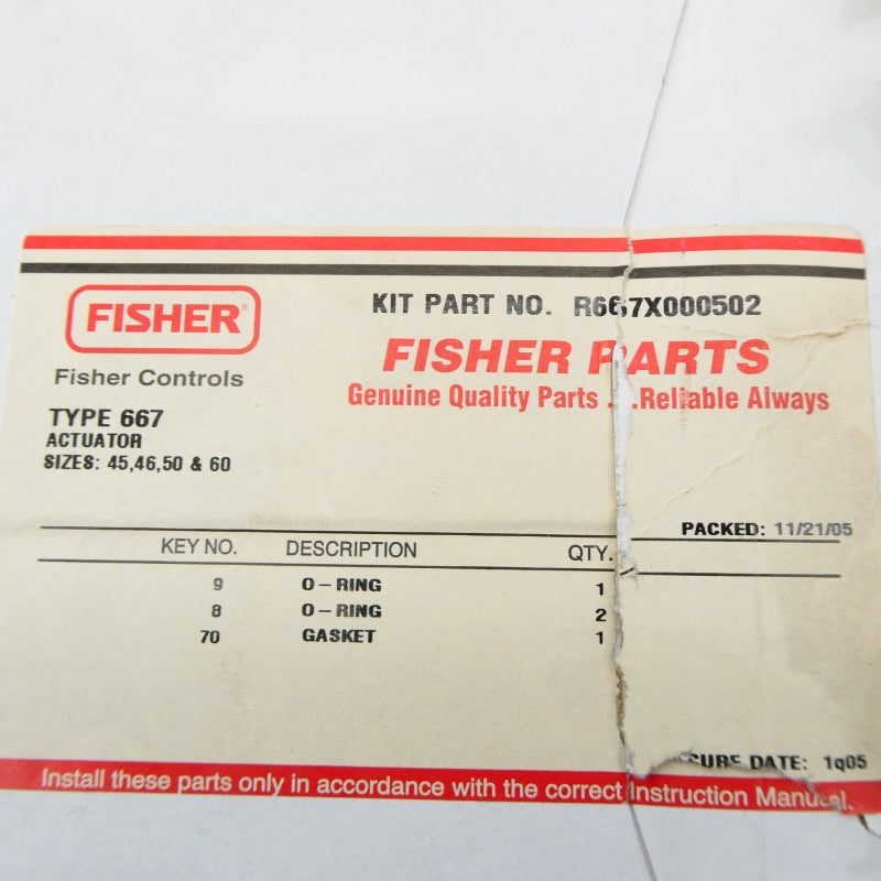 FISHER R667X000502 NSFS