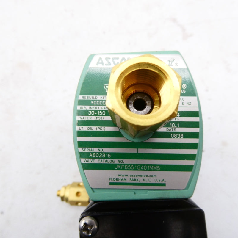 ASCO JKF8551G401MMS 110/120V 30-150PSI 1/4" NSMP