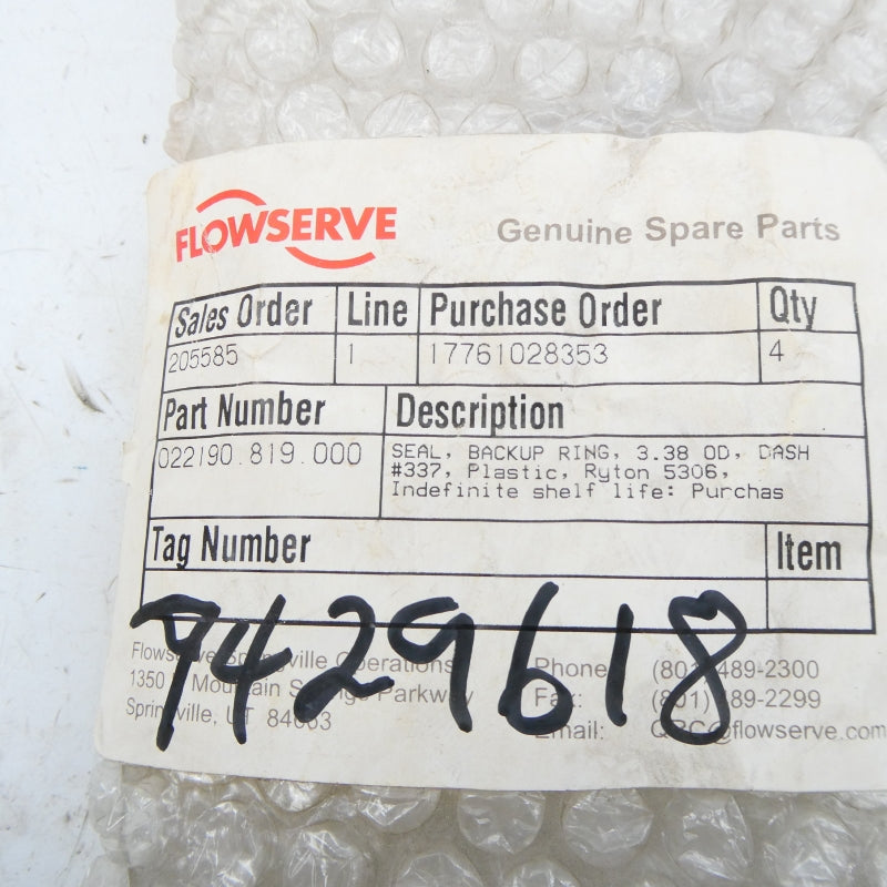 FLOWSERVE 022190.819.000 (PKG OF 4) NSMP