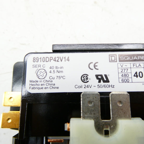 SQUARE D 8910DP42V14 SER. C 24V 40A NSMP