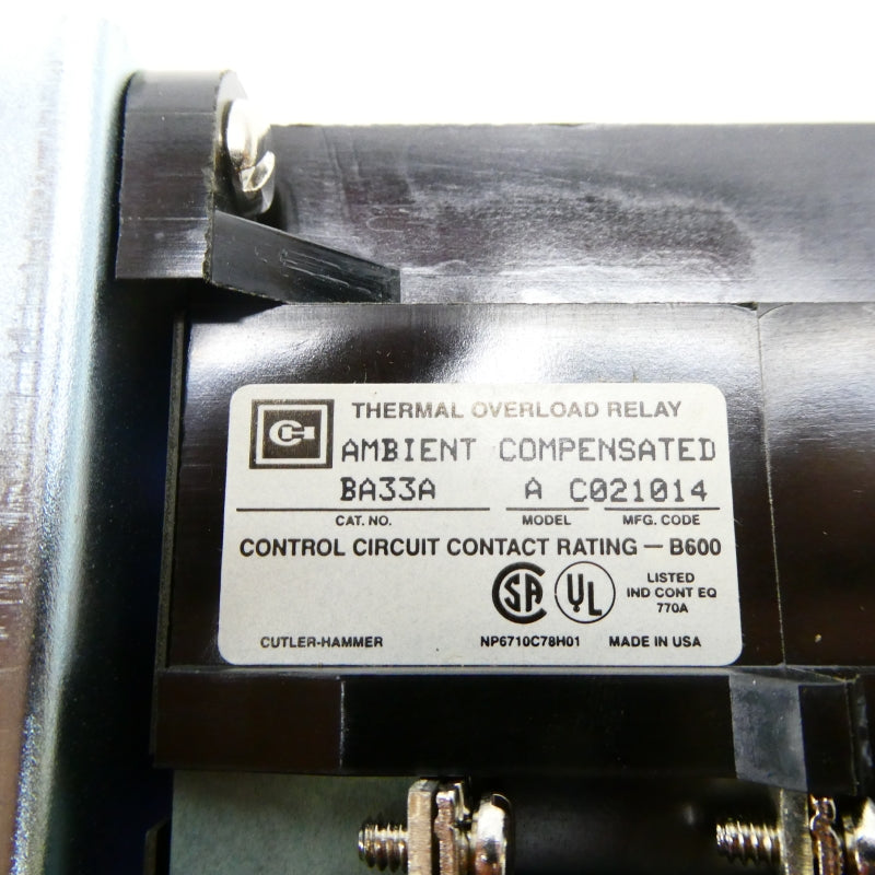 CUTLER HAMMER BA33A NSMP