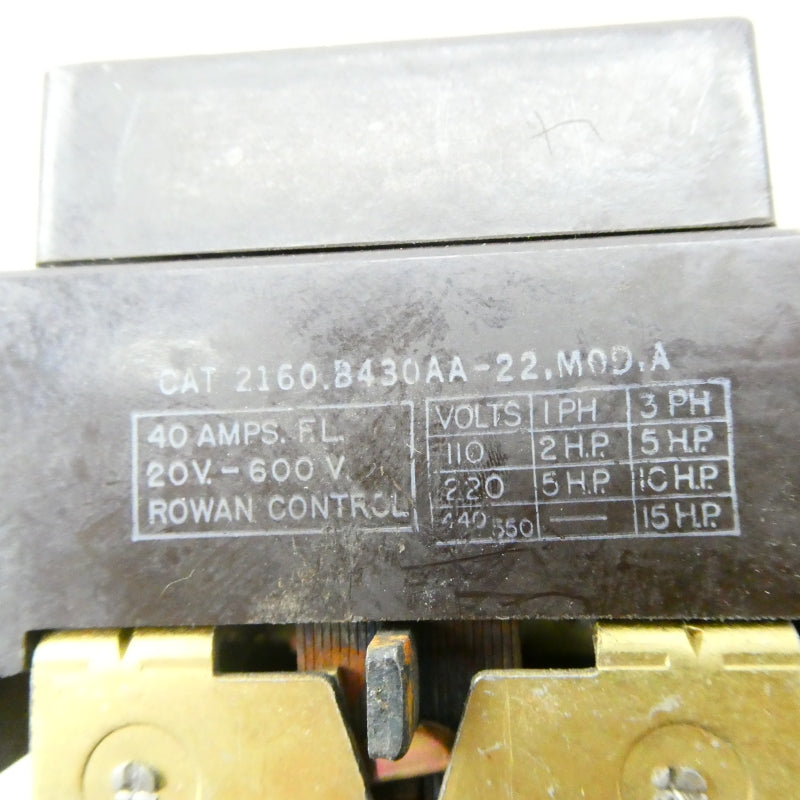 ROWAN CONTROL 2160.B430AA-22.MOD.A 110-120V 40A NSNP