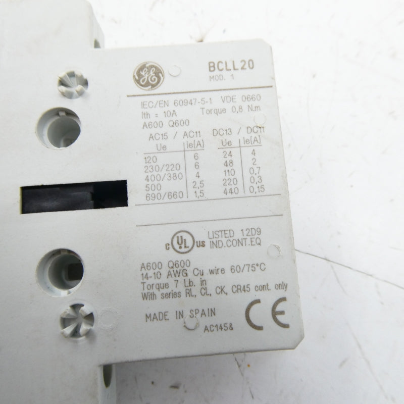 GENERAL ELECTRIC BCLL20 690V 1.5A NSNP