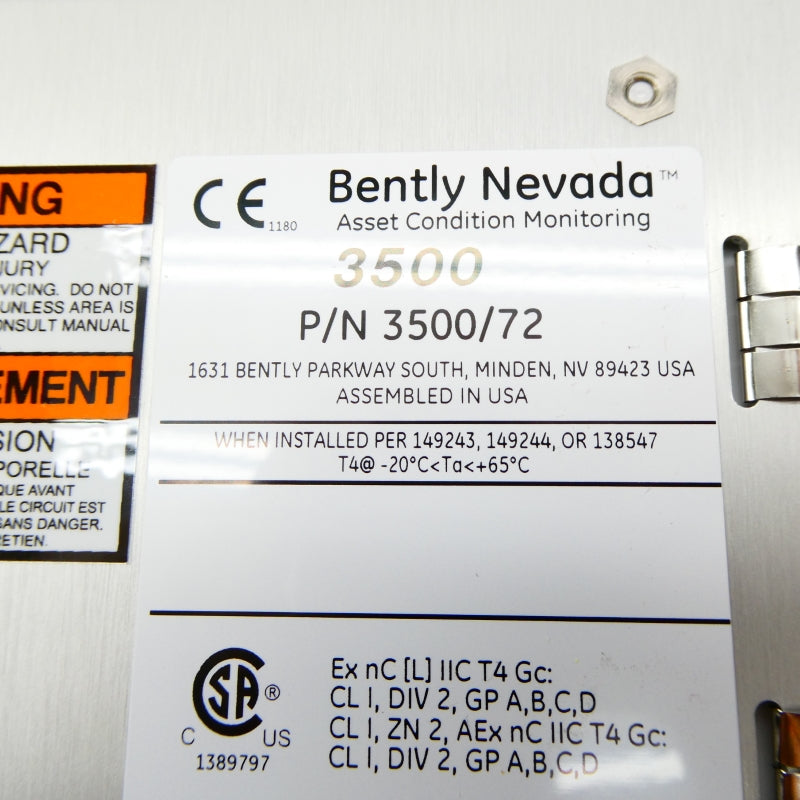 BENTLY NEVADA 3500/72 NSNP