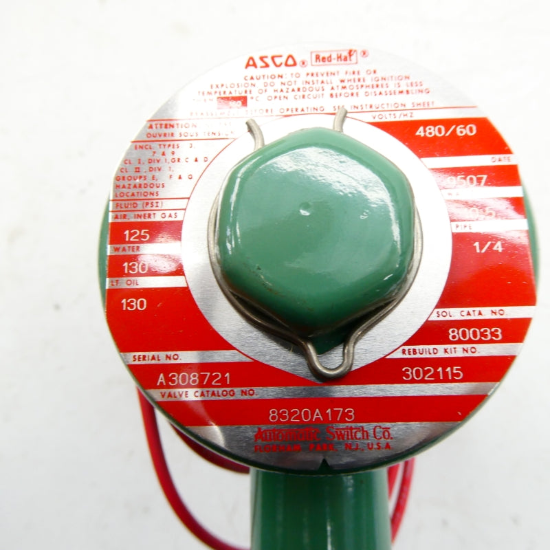 ASCO 8320A173 480V 125-130PSI 1/4" NSNP