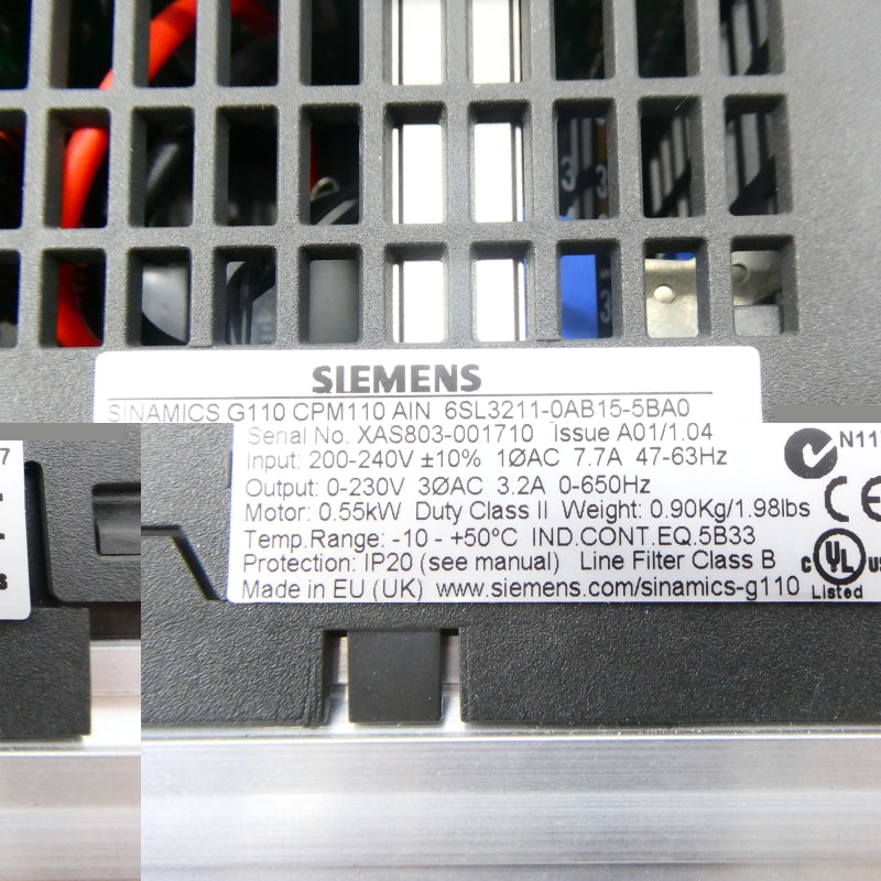 SIEMENS 6SL3211-0AB15-5BA0 200-240V 7.7A NSNP