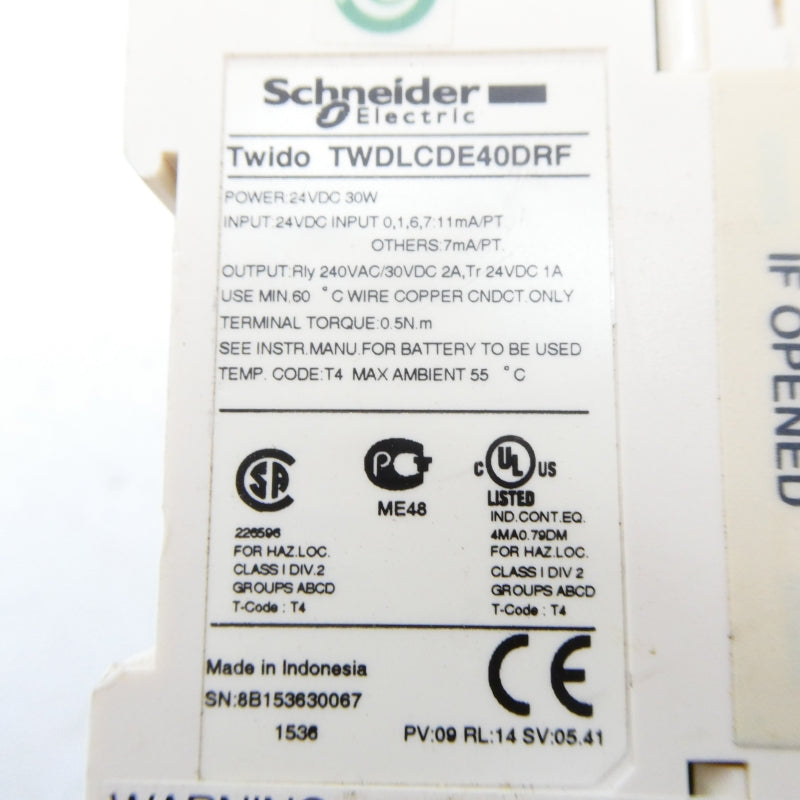 SCHNEIDER ELECTRIC TWDLCDE40DRF 24VDC NSNP