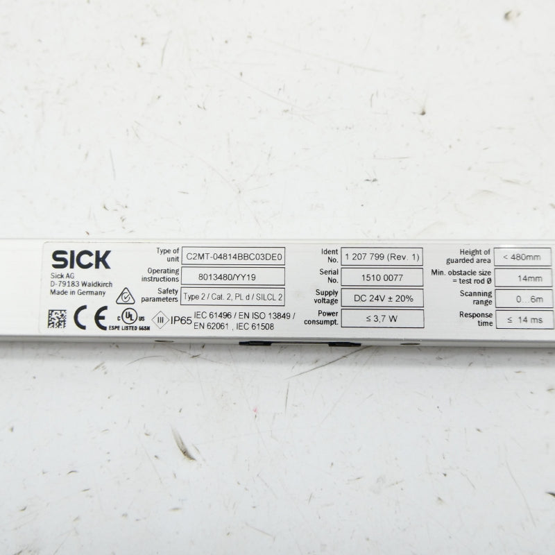 SICK C2MT-04814BBC03DE0 1207799 24VDC REV. 1 NSNP