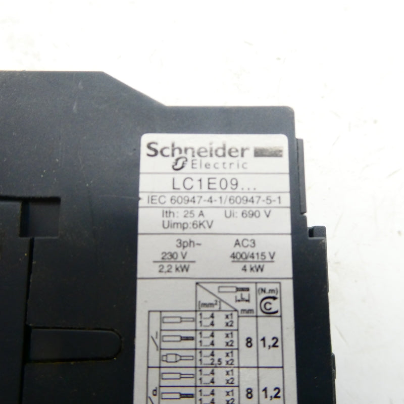 SCHNEIDER ELECTRIC LC1E09M7 220V 25A NSNP