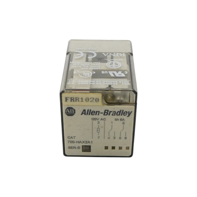 ALLEN BRADLEY 700-HAX2A1 SER. D 120VAC 10A NSNP