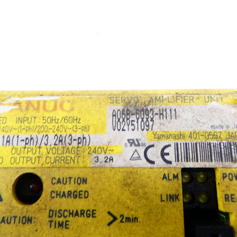 FANUC A06B-6093-H111 200-240V 5.1/3.2A (AS PICTURED) NSNP