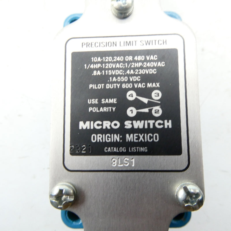 MICRO SWITCH 8LS1 600VAC 10A NSNP