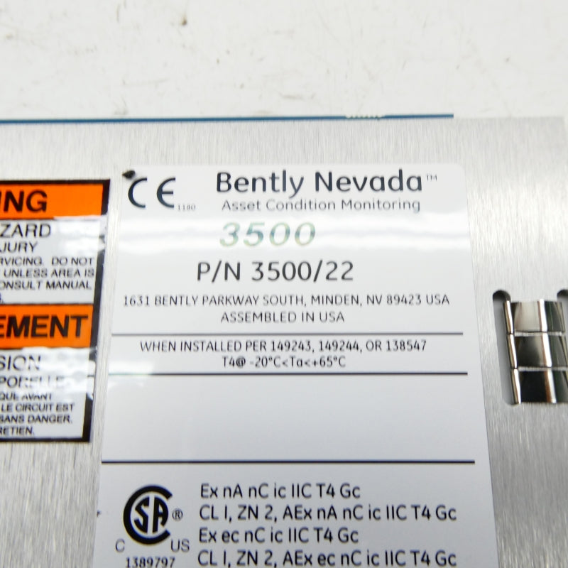 BENTLY NEVADA 3500/22 (NO KEY) NSNP