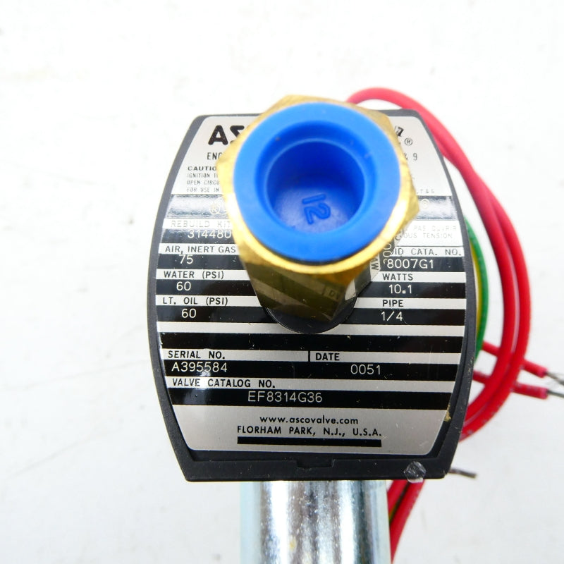 ASCO EF8314G36 110/120V 60-75PSI 1/4" NSMP