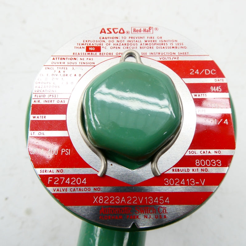 ASCO X8223A22V13454 24VDC 400PSI 1/4" NSMP