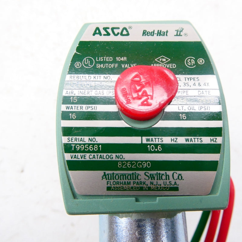 ASCO 8262G90 24VDC 15-16PSI 1/4" NSMP
