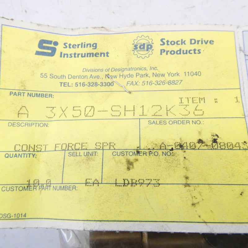 STERLING INSTRUMENTS A3X50-SH12K36 (PKG OF 10) NSMP