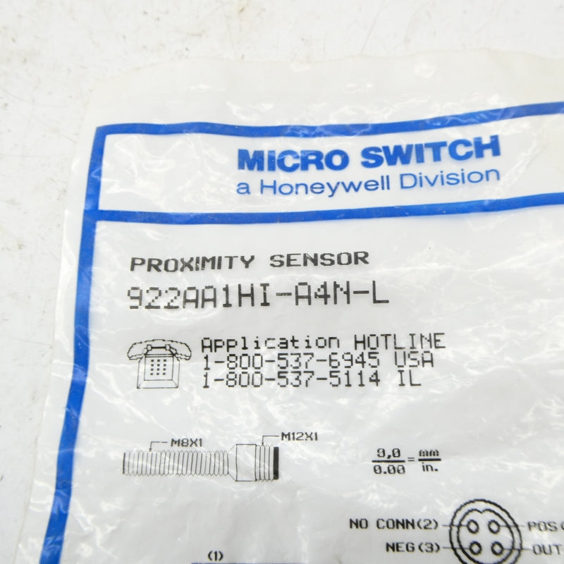 MICRO  SWITCH 922AA1HI-A4N-L NSMP