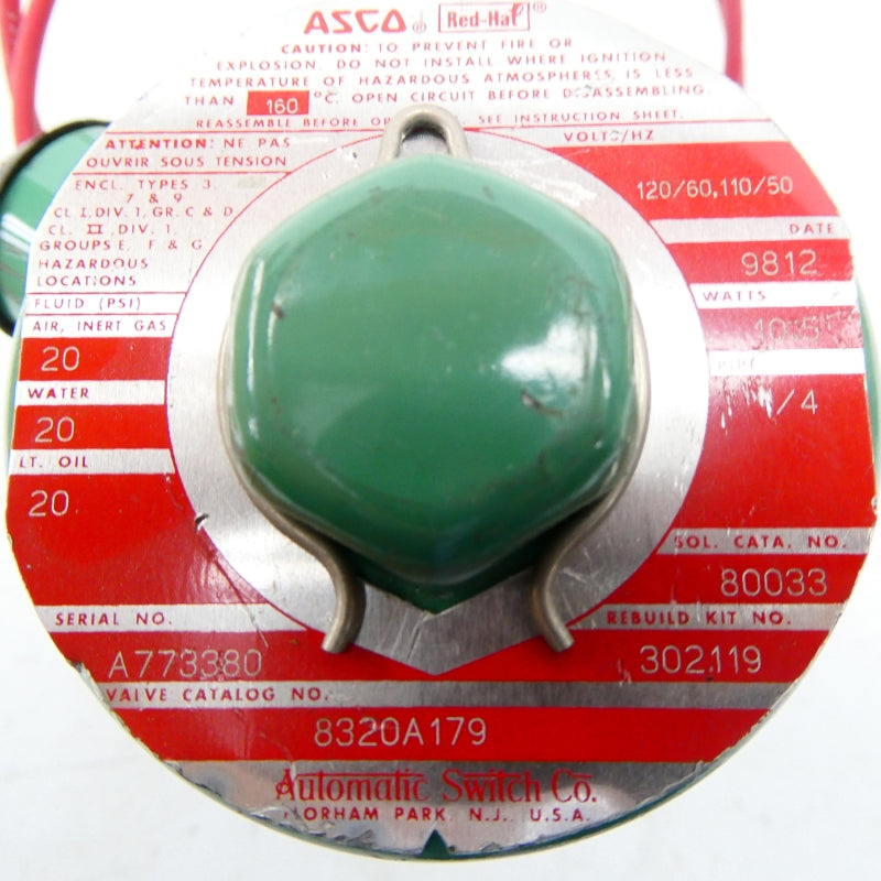 ASCO 8320A179 110/120V 20PSI 1/4" NSNP
