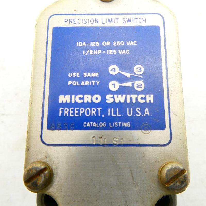 MICRO SWITCH 11LS1 250VAC 10A UNMP