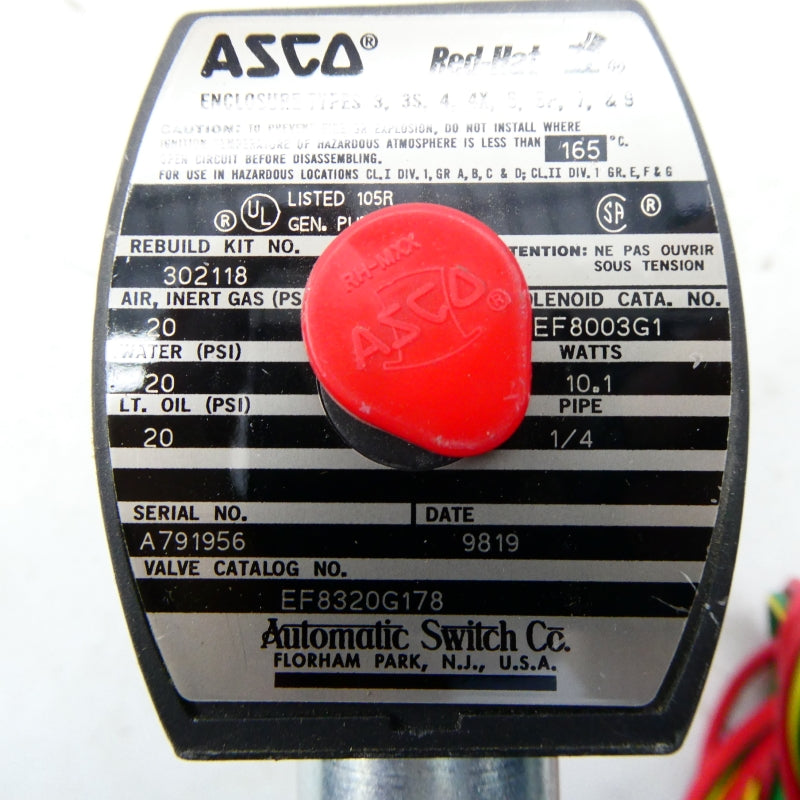 ASCO EF8320G178 110/120V 20PSI 1/4" NSNP