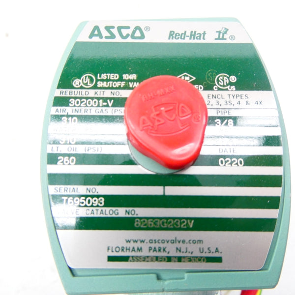 ASCO 8263G232V 110/120V 260-310PSI 3/8" NSMP